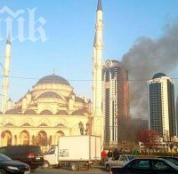 Небостъргач гори в столицата на Чечения