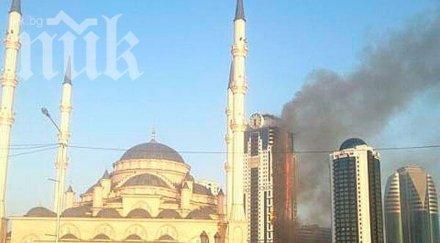 небостъргач гори столицата чечения