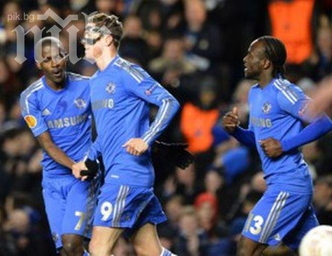 Торес изригна за Челси, сините на крачка от полуфинал в Лига Европа 