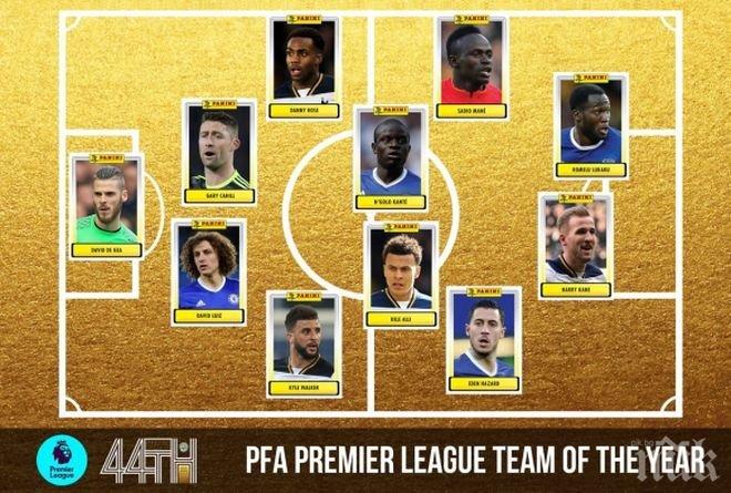 Челси и Тотнъм с най-много играчи в Идеалния отбор на сезона в Премиър лийг