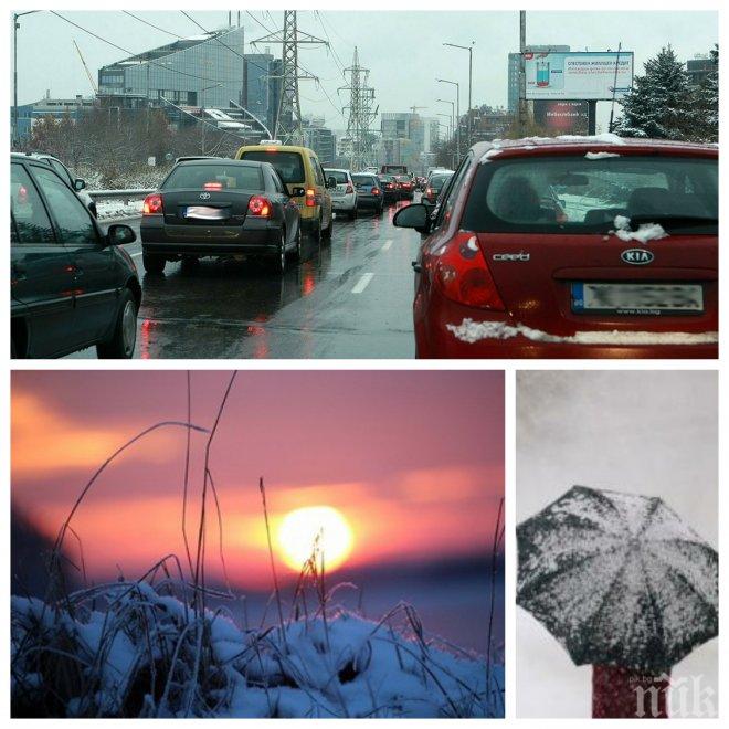 ЗИМАТА СЕ ВЪРНА! Скова ни жесток студ! Прогнозата е за още сняг и дъжд