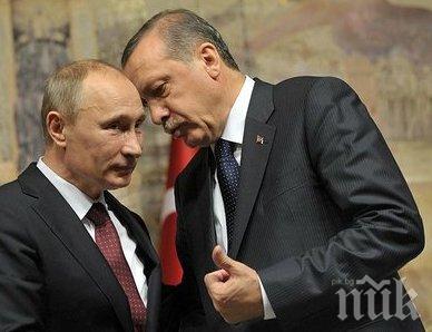 ЖЕСТ НА ДОБРА ВОЛЯ! Путин поздравил Ердоган за победата на референдума