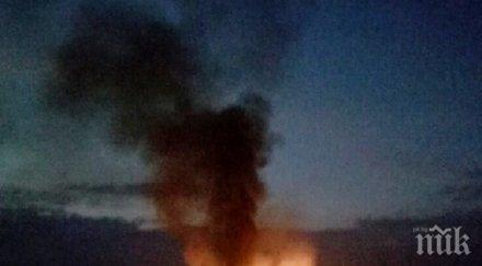 огнен огромен пожар избухна сарафово