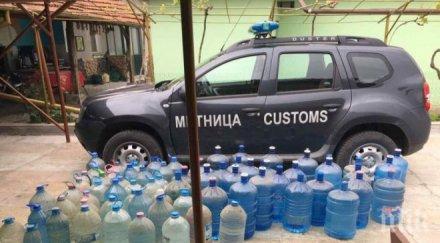 митничари прикритие удариха 1300 литра нелегална ракия предлагана интернет