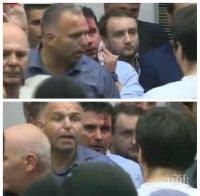 ИЗВЪНРЕДНО! ТОТАЛЕН ХАОС В СКОПИЕ! В парламента на Македония се лее кръв! Протестиращи млатят депутати със столове, лидерът на социалдемократите Зоран Заев е ранен (ВИДЕО)