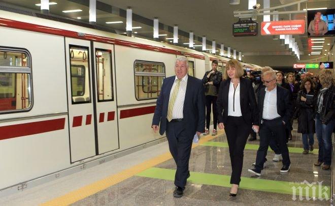 Фандъкова проверява как върви изграждането на третия лъч на метрото