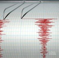 Земетресение 6,0 по Рихтер е регистрирано на югоизток от Тайван