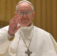 Папа Франциск пристигна в Кайро да подобрява връзките си мюсюлманските лидери