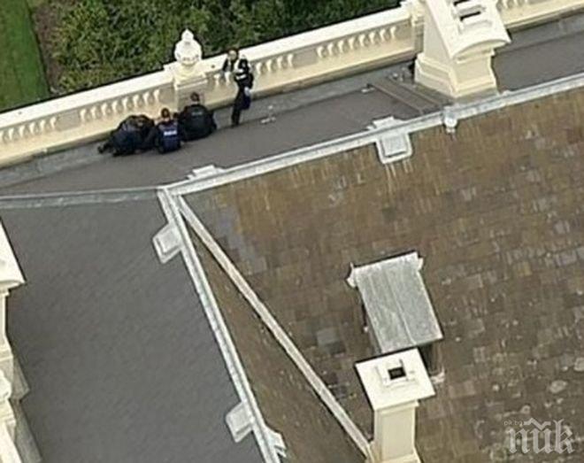 Екшън! Полицията в Мелбърн задържа мъж на покрива на резиденцията на кралския губернатор