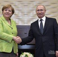ИЗВЪНРЕДНО! Путин и Меркел с първи думи след срещата им в Сочи