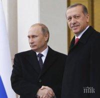 Започнаха разговорите Путин-Ердоган в Сочи