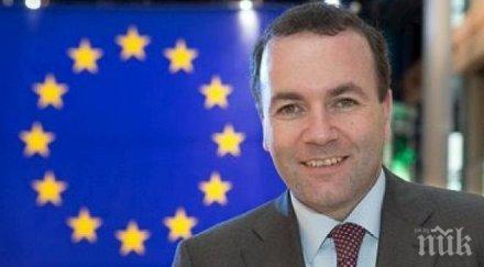 първо пик манфред вебер специален поздрав борисов новия кабинет снимка