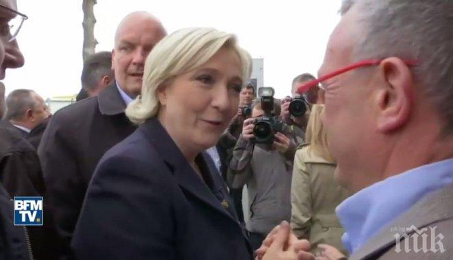 Замеряха Льо Пен с яйца в Бретан, охраната я спаси (ВИДЕО)