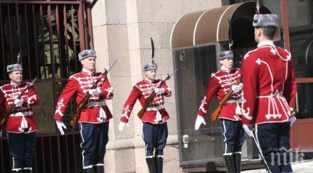 стотици видяха тържествената смяна караула президенството