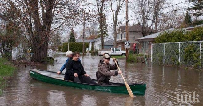 БЕДСТВИЕ! 2000 души бяха евакуирани заради огромните наводнения в Канада