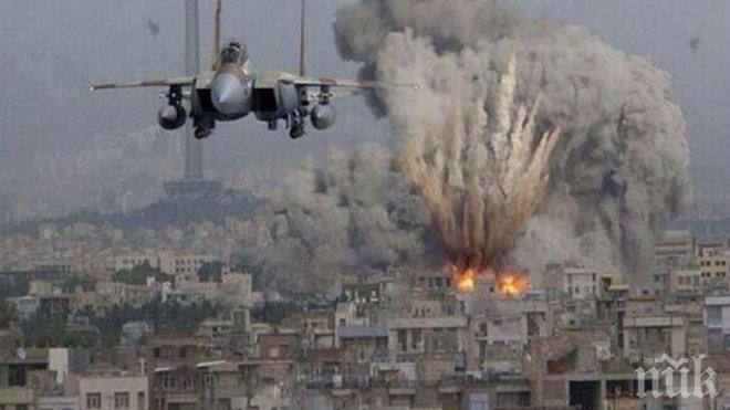 Най-малко 20 души загинаха при експлозии в склад за боеприпаси на „Ислямска държава“ в Сирия