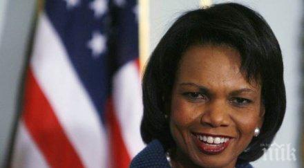 увереност бившият държавен секретар сащ кондолиза райс вярва америка русия сътрудничат въпроси около кризите кндр сирия