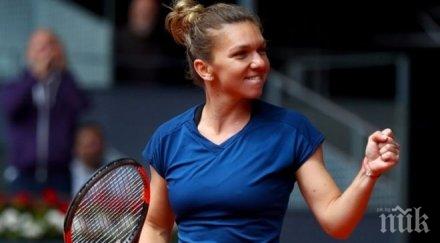 нула време симона халеп осигури нов финал мадрид