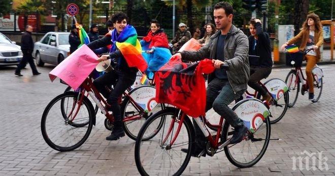 Куриоз! Гей парад се състоя в Албания преди антиправителствения протест