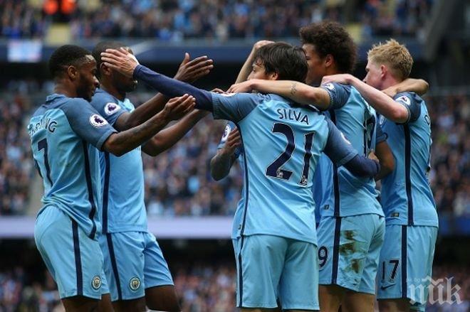 Манчестър Сити се отърва след отменена дузпа в полза на Лестър