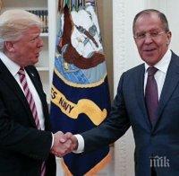 На добра воля! Доналд Тръмп споделил със Сергей Лавров секретни данни за „Ислямска държава“
