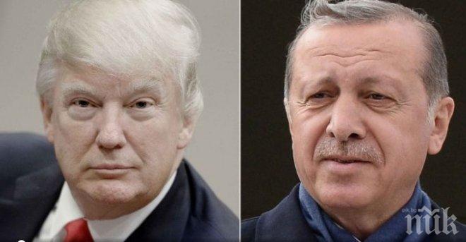 ИЗВЪНРЕДНО В ПИК! Ердоган и Тръмп се споразумяха, заедно ще борят тероризма