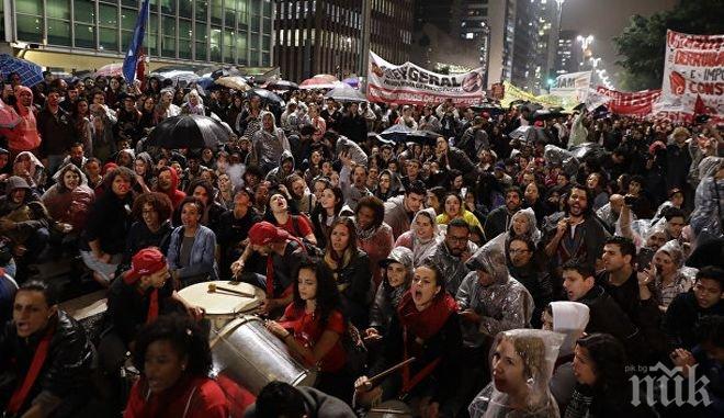 Няколко хиляди излязоха на протест в Бразилия с искане за оставка на президента Мишел Темер