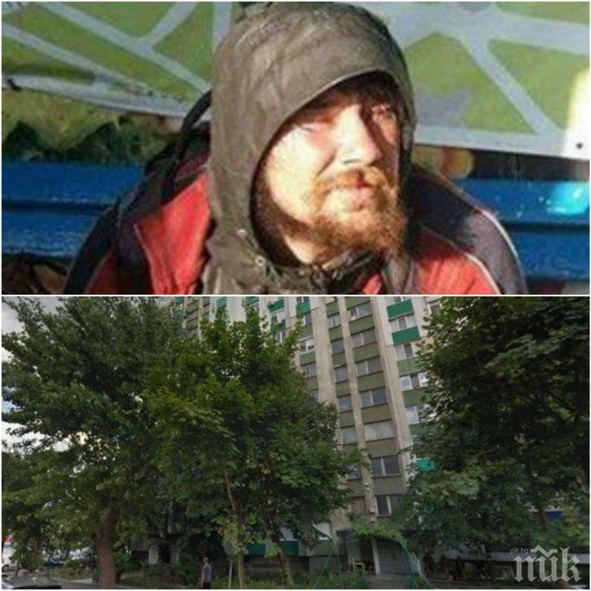 СТРАХ! Сашо Машинката е бездомникът, който налита на жени в Бургас
