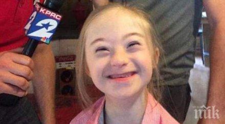 уникална снимка дете синдром даун засне своя ангел хранител