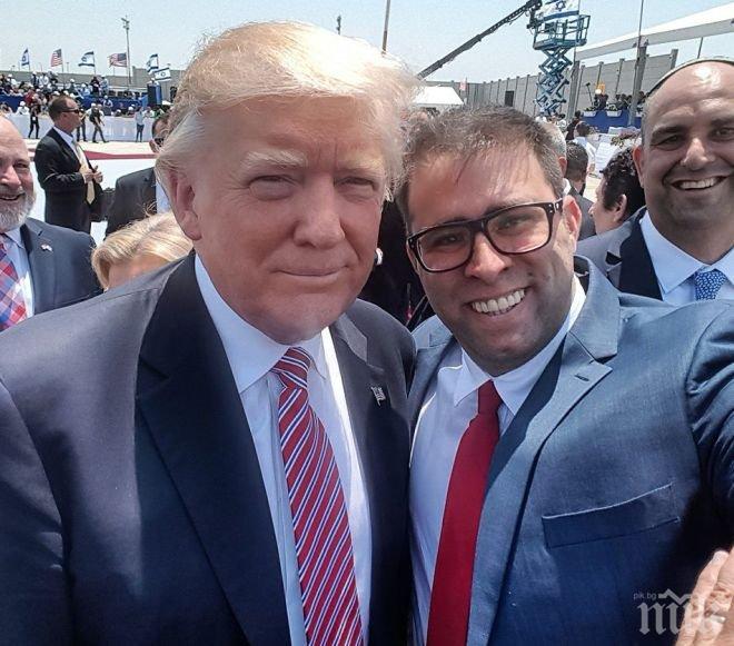 СКАНДАЛ! Обвиняван за сводничество и наркотици в Слънчев бряг израелски депутат си направи селфи с Тръмп