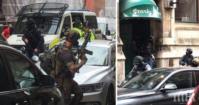ИЗВЪНРЕДНО! Тече полицейска акция в Манчестър, антитерористи тарашат жилищна сграда 