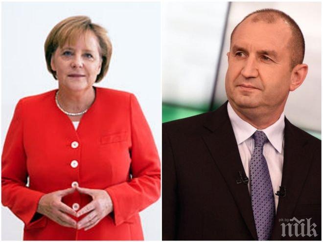 Меркел в писмо до Радев: Оценявам високо усилията на България за охрана на външните граници на ЕС