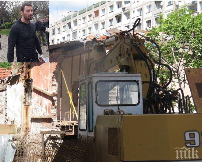 Бутнаха къщата на Перата в Бургас, семейството му е евакуирано