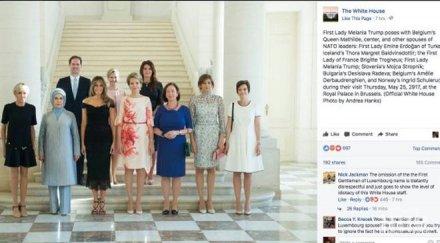 гаф белият дом забрави съпруга премиера люксембург