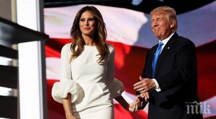 първа дама модата мелания тръмп разпали страстите сащ появи палто 500 долара снимка