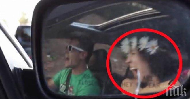 Камерата снима този шофьор и това, което улавя в огледалото за обратно виждане, кара всички хора да полудяват!