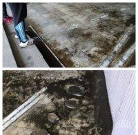 ОПАСЕН ПОДЛЕЗ В ПЛОВДИВ: Жена се подхлъзна в локва и едва не се преби