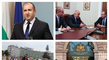 извънредно пик президентът събира политическите лидери заради заплахите българия десетина протестъри пият кафе отпред обновена