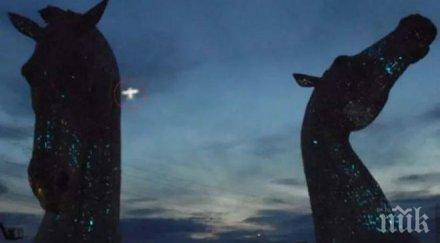 нло формата кръст появи шотландски град