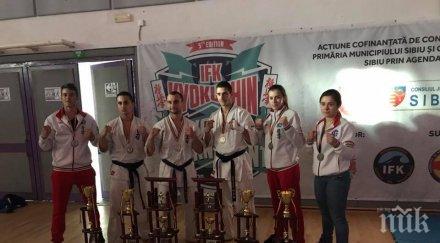 шест бронзови медала спечелиха каратеките бккф световното румъния снимки