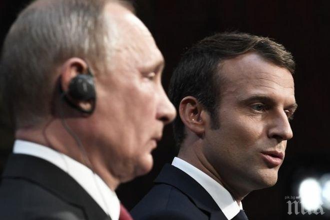 Макрон с първи думи след срещата с Путин! Френският президент призна за разногласия между двете страни