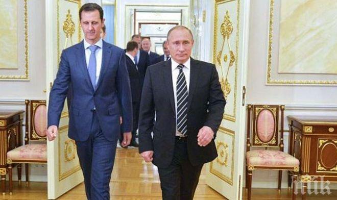 Владимир Путин: Никой няма доказателства, че Башар Асад е използвал химическо оръжие