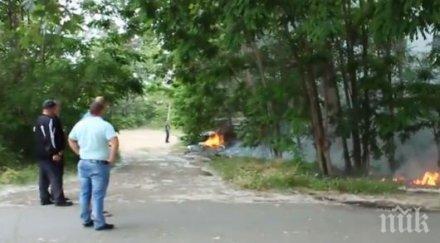 огнен слънчев бряг пламна гората автогарата видео