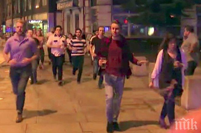 ПОТРЕС! Мъж бяга от терористите в Лондон, стискайки чаша с бира 