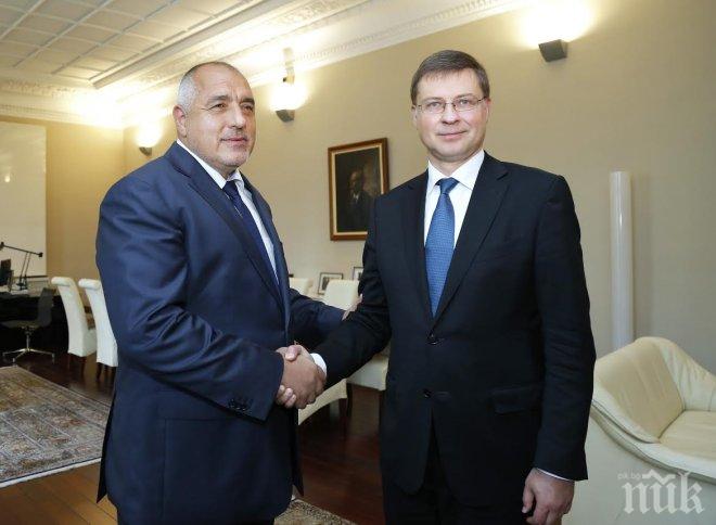 ПЪРВО В ПИК! Премиерът Борисов се срещна със зам.-шефа на ЕК Валдис Домбровскис (СНИМКИ)
