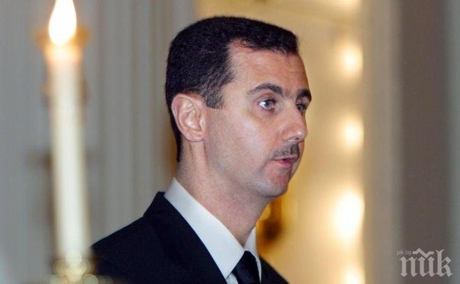 Асад: Сирия не разполага с химическо оръжие, нито с материали за създаването му