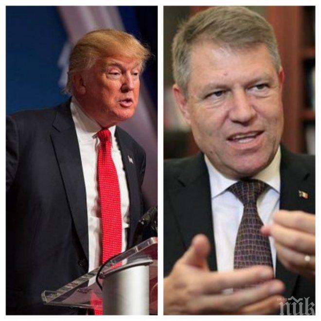 Първи от Източна Европа: Румънският президент Клаус Йоханис отива на среща с Тръмп