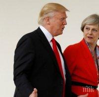 Призоваха Тереза Мей да отмени посещението на Доналд Тръмп във Великобритания