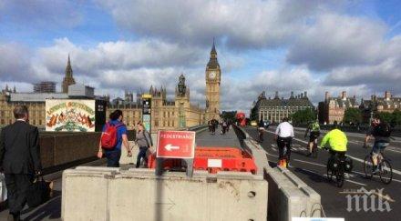 аларма колоездачи скочиха бетонните прегради лондон бридж