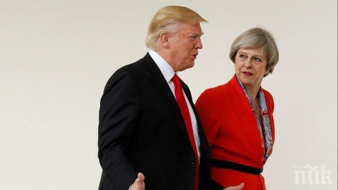Призоваха Тереза Мей да отмени посещението на Доналд Тръмп във Великобритания
